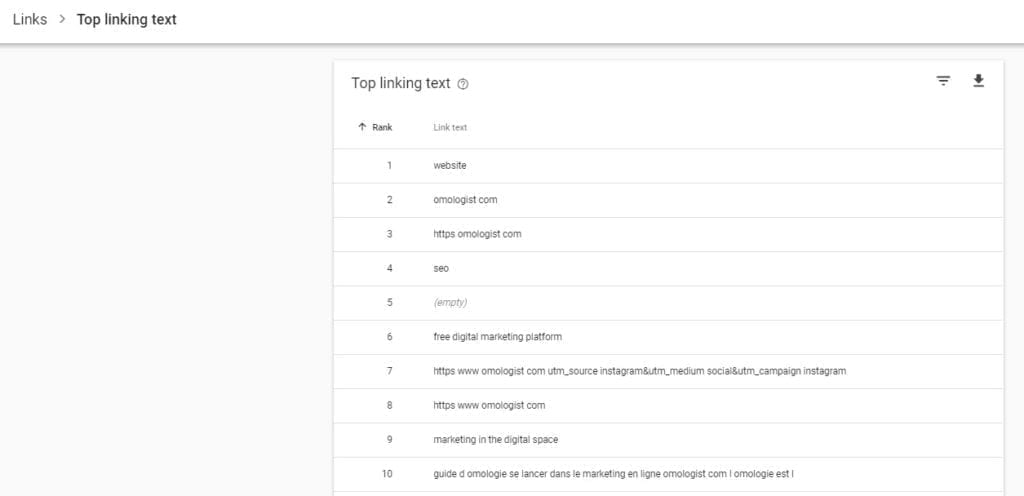 Find Anchor Text Used To Link To Your Website Using Google Search Console