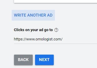 Write An Ad Smart Search Campaign