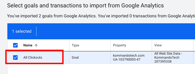 Importing Goals To Google Ads