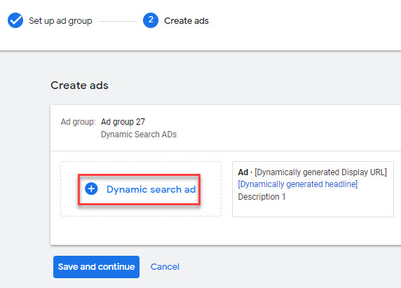 Write A Second Dynamic Search Ad